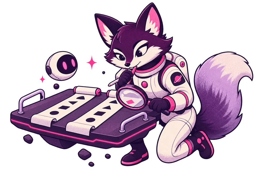 Fox investigator following two record strips to locate a differing symbol